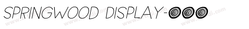 Springwood Display字体转换